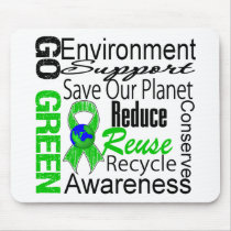 Go Green Collage mousepads by giftsforawareness Go Green Collage mousepads