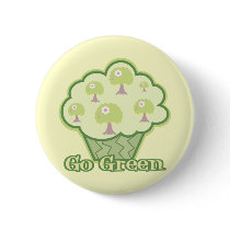 Go Green Cupcake buttons
