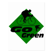 Go Green Cycle Postcards