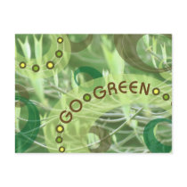 Go Green Design2 Postcard by EuphorianChic Go Green Design2 Postcard