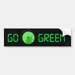 Go Green (digital readout) Bumper Stickers