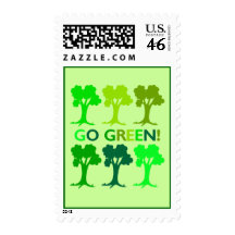 Go Green  Earth Day Postage
