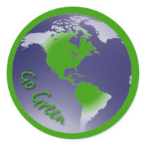 Go Green Earth Stickers