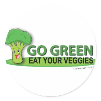 Go Green Eat Your Veggies sticker