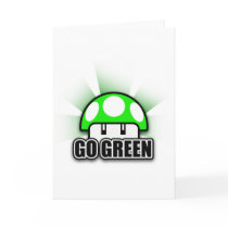 Go Green Eco Friendly Nature Mushroom cards
