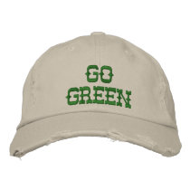 Go Green Embroidered Hat embroidered hats