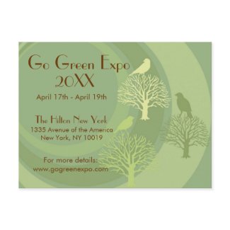 Go Green Event Announcement Postcard postcard