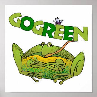 Go Green Frog Ecology Poster print