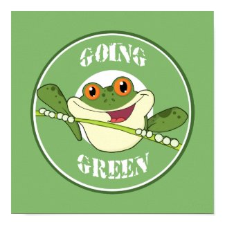 Going Green Frog and Animal Posters Go Green Frog print