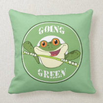 Go Green Frog pillows