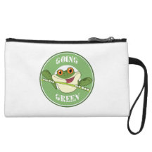 Go Green Frog Wristlet