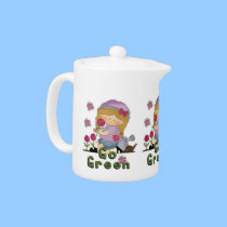 Go Green Garden teapots