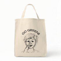 Go Green! Grocery Tote Canvas Bag
