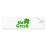 "Go Green" Irish Shamrock St. Patrick's Day Pride bumper stickers