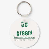 Go green! keychain by GreenAwakening Go green! keychain