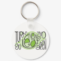 Go Green Leaf Keychain