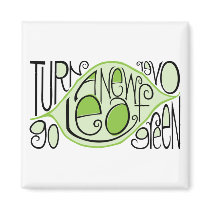 Go Green Leaf Magnet