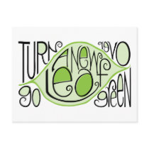 Go Green Leaf Postcard