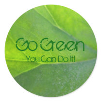 Go Green Leaf Sticker