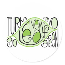Go Green Leaf Sticker