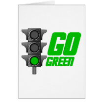 Go Green Light Greeting Cards