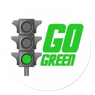 Go Green Light sticker