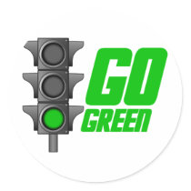 Go Green Light stickers by greenheart Go Green Light stickers