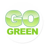 Go Green Logo stickers