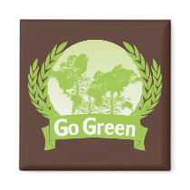 Go Green Magnet by tshirtdujour Go Green Magnet
