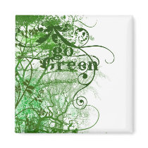 Go Green Magnet by SBCSTUDIO Go Green Magnet