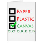 Go Green Paper Plastic Canvas Greeting Card