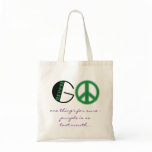 go green; peace sign bags