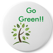Go Green Pin buttons