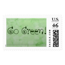 Go Green Postage Stamp