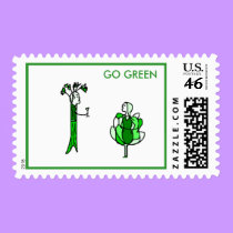 GO GREEN - postage stamps by Horseshoes3 GO GREEN - postage stamps