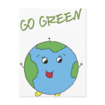 GO GREEN! postcard