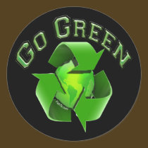 Go Green-Recycel Earthlings stickers