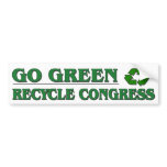 Go Green - Recycle Congress Bumper Stickers