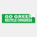 Go Green Recycle Congress Sticker Bumper Sticker