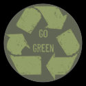 Go Green Recycle Logo stickers