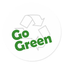 go green recycle stickers