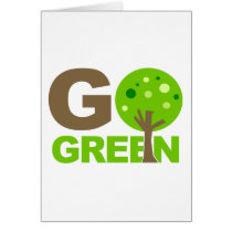 Go Green Recycle Tree Greeting Card