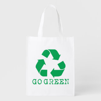 Go Green Reusable Grocery Bags | Zazzle