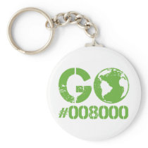 Go Green RGB CMKY Keychains