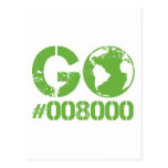 Go Green RGB Design Post Cards