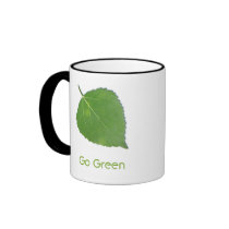 Go Green Ringer Mug 2 - Black Handle
