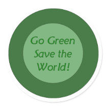 go green save world stickers
