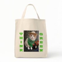Go Green Shopping Bag by myrtieshuman Go Green Shopping Bag