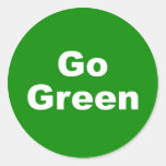 Go Green Sign Round Sticker