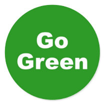 Go Green Sign stickers